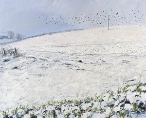 Cuervos de invierno, 2012 (óleo sobre lienzo) de Charles Simpson