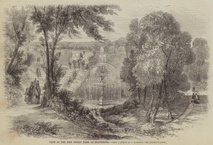 Vista en el nuevo parque público de Blackburn de Charles Singleton Haworth