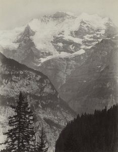 Jungfrau, Vista desde Mürren, Suiza, c. 1860s de Charles Soulier