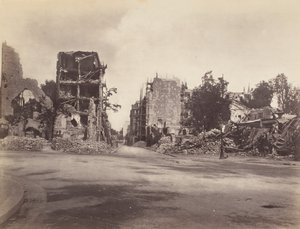 Casas de la puerta de Auteuil, mayo 1871 de Charles Soulier