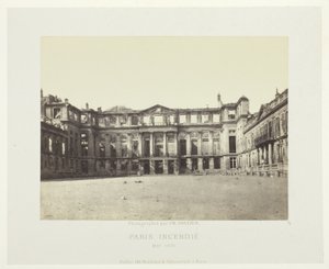Incendio en París (Fachada del Palacio de Saint-Cloud), de la serie "Paris Incendié" de Charles Soulier