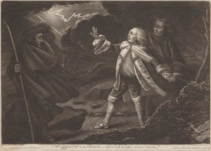 El Sr. Garrick en el Personaje del Rey Lear - "El Rey Lear", Acto III, Escena V de Charles Spooner