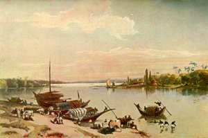 Barrackpur - En el Ganges cerca de Calcuta, 1840s de Charles Stewart Hardinge