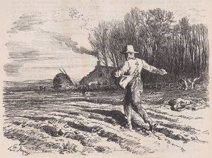 Esparciendo semillas, de Le Magasin Pittoresque, mayo 1857 de Charles Tamisier