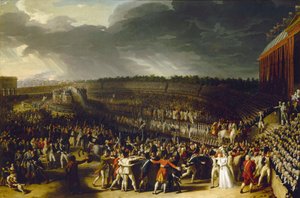 El Festival de la Federación en Champ de Mars el 14 de julio de 1790 de Charles Thevenin