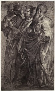 Reproducción fotográfica de un dibujo de Rafael, los seis reyes magos