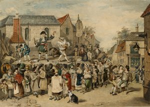 Una feria en Woodstock, 1838 de Charles Turner