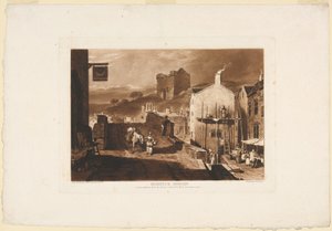Morpeth, Northumberland, del Liber Studiorum, 1809 de Charles Turner