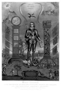 Oliver Cromwell, soldado y estadista inglés, 1816 de Charles Turner