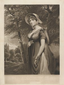La Muy Honorable Lady Louisa Manners con un vestido de campesina de Charles Turner