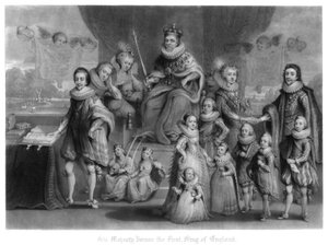 La familia del Rey Jacobo I de Inglaterra, Escocia e Irlanda, 1816