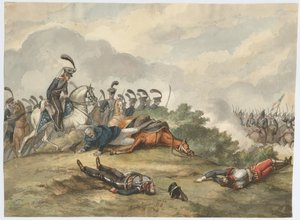 Mariscal Blücher en la batalla de Ligny el 16 de junio de 1815, 1818 de Charles Turner Warren