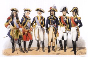 Trajes del ejército francés: Oficiales militares de Charles Vernier