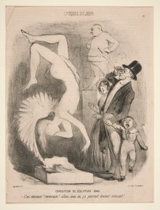Exposition de Sculpture 1849 (Exposición de Escultura 1849), de la serie Sketch of the Day publicada en Le Charivari