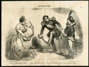 Ilustración de Charles Vernier (? -1887) en Le Charivari de Charles Vernier