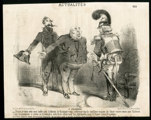 Ilustración de Charles Vernier (? -1887) en Le Charivari - Sobre - Alemania Prusia, Presidente de la República, Frosdorf - Ratapoil de Charles Vernier