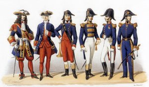 Uniformes del ejército francés: Oficiales de marina de Charles Vernier