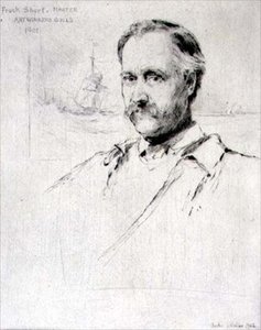Sir Frank Short (1857-1945) pintor y grabador, Maestro del Gremio de Trabajadores del Arte en 1901