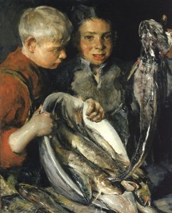 Niños pescadores, ca. 1902 de Charles Webster Hawthorne