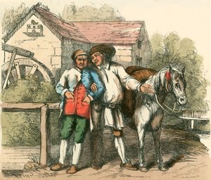 Cheery alabando al pony de Charles West Cope