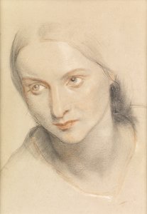 Estudio de la Cabeza de una Mujer, 1894 de Charles West Cope