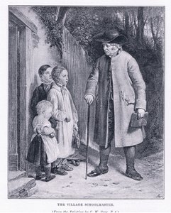 El maestro de escuela del pueblo, de The Magazine of Art 1893, Cassell and Company de Charles West Cope
