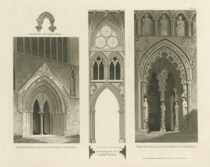 Catedral de Lichfield - Entrada Oeste, Entrada Norte y Nave
