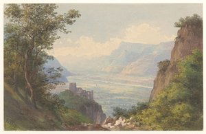 Vista del valle de Meran en el Tirol de Charles William Meredith van de Velde