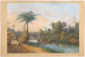 Cascada en Tjieroek Betong Java de Charles William Meredith van de Velde