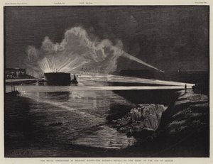 Las operaciones navales en Milford Haven, la batalla decisiva en la noche del 17 de agosto de Charles William Wyllie