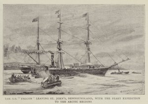 El SS Falcon saliendo de St John