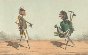 Instrumentos animados, Pl. 1, dedicado a los carpinteros y jardineros de Gran Bretaña, 1811 de Charles Williams