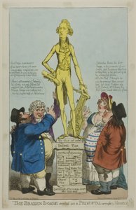 La imagen de bronce erigida sobre un pedestal forjado por él mismo de Charles Williams