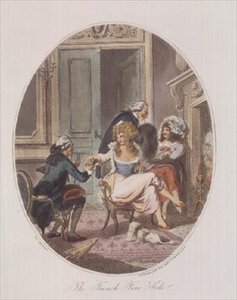 El lado francés del fuego, grabado por P.W. Tomkins (1760-1840) (aguafuerte) de Charles after Ansell
