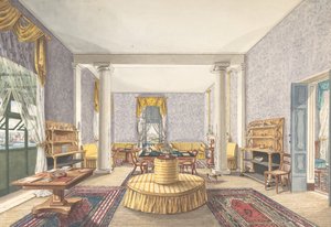 Diseño para interior, ca. 1830 de Charles de Brocktorff