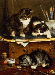 El estudio de los artistas (óleo sobre lienzo)