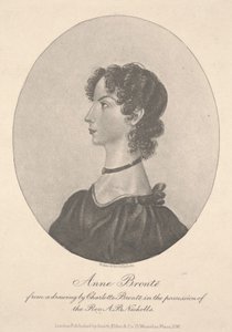 Anne Brontë, grabado por Walker & Boutall de Charlotte Bronte