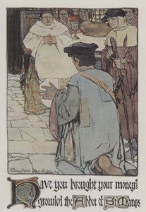 Ilustración para Robin Hood (litografía en color) de Charlotte Harding