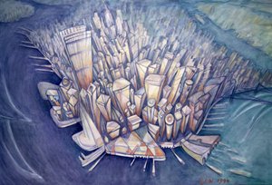 Manhattan desde arriba de Charlotte Johnson Wahl