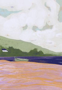 Barco costero tranquilo de Charlotte Trudgett