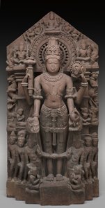 Vishnu y asistentes de Chaulukya dynasty (c.940 1244) Indian school