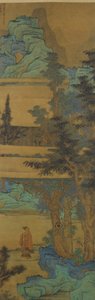 Paisaje en el estilo azul y verde, fechado 1633 de Chen Hongshou
