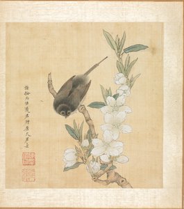 Paintings after Ancient Masters: A Bird and Peach-Blossom Branch de Chen Hongshou