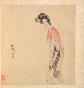 Pinturas después de los Maestros Antiguos: Una dama, 1598-1652 de Chen Hongshou