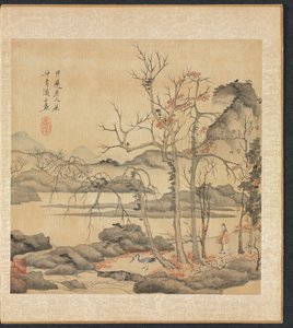 Paintings after Ancient Masters: Daoist and Crane in Autumn Landscape de Chen Hongshou