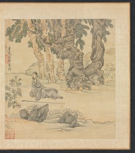 Paintings after Ancient Masters: Portrait of Zhongqing in a Landscape de Chen Hongshou