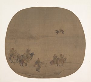 Nómadas cazando con halcones, principios del siglo XIII de Chen Juzhong