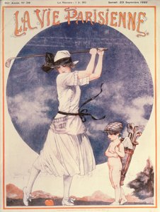 Portada de La Vie Parisienne, Mujer jugando al golf