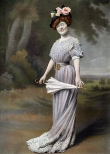 La comediante francesa Amelie Dieterle como Blanche en la obra "La ponette", París, foto de Cheri Rousseau del periódico "Le Theatre" del 1 de agosto.