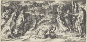 Los israelitas huyen de Egipto de Cherubino Alberti